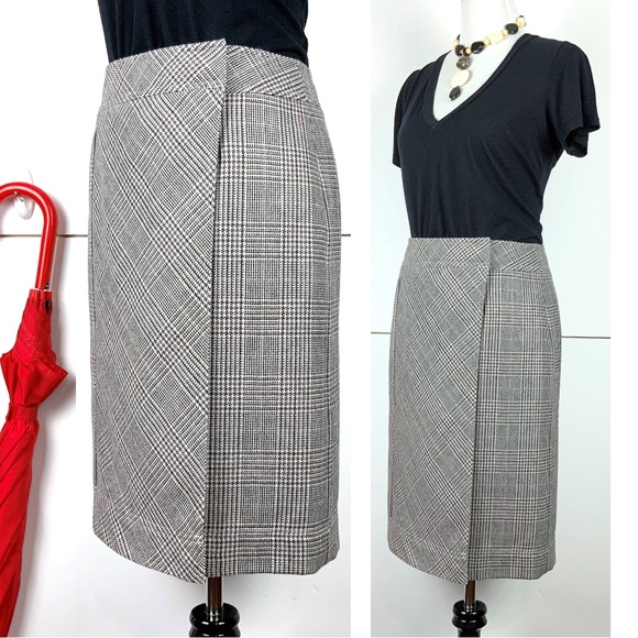 Brooks Brothers Dresses & Skirts - Brooks Brothers Career Glen Plaid Wrap Skirt Sz 4